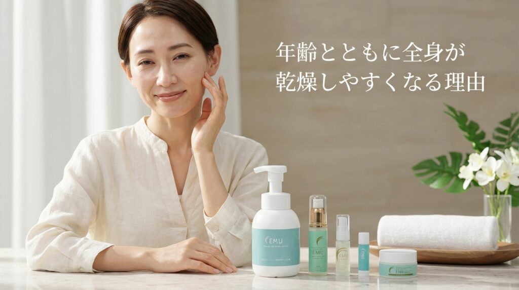 年齢とともに全身が乾燥しやすくなる理由