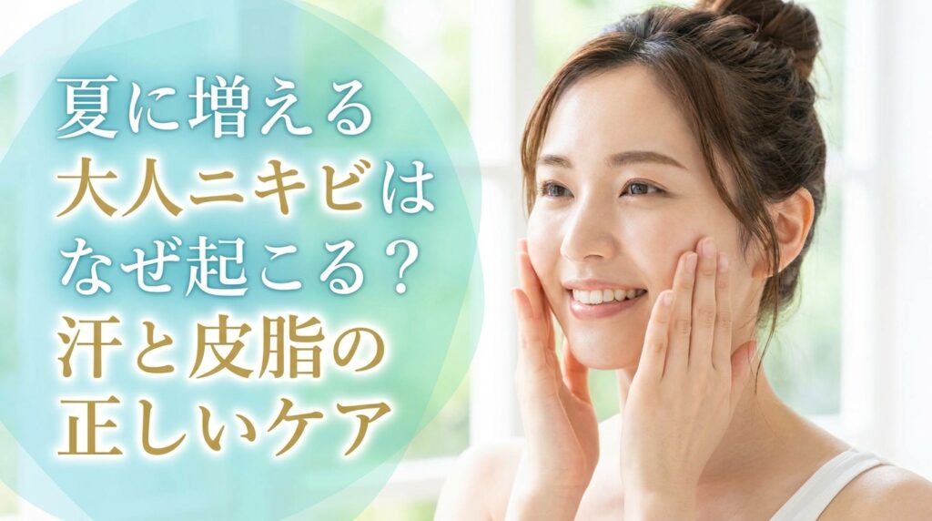 夏に増える大人ニキビはなぜ起こる？汗と皮脂の正しいケア